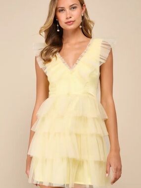 chinese dress ladies Summer To Remember Lace-Up Back Dress Floral Yellow Selfie Leslie